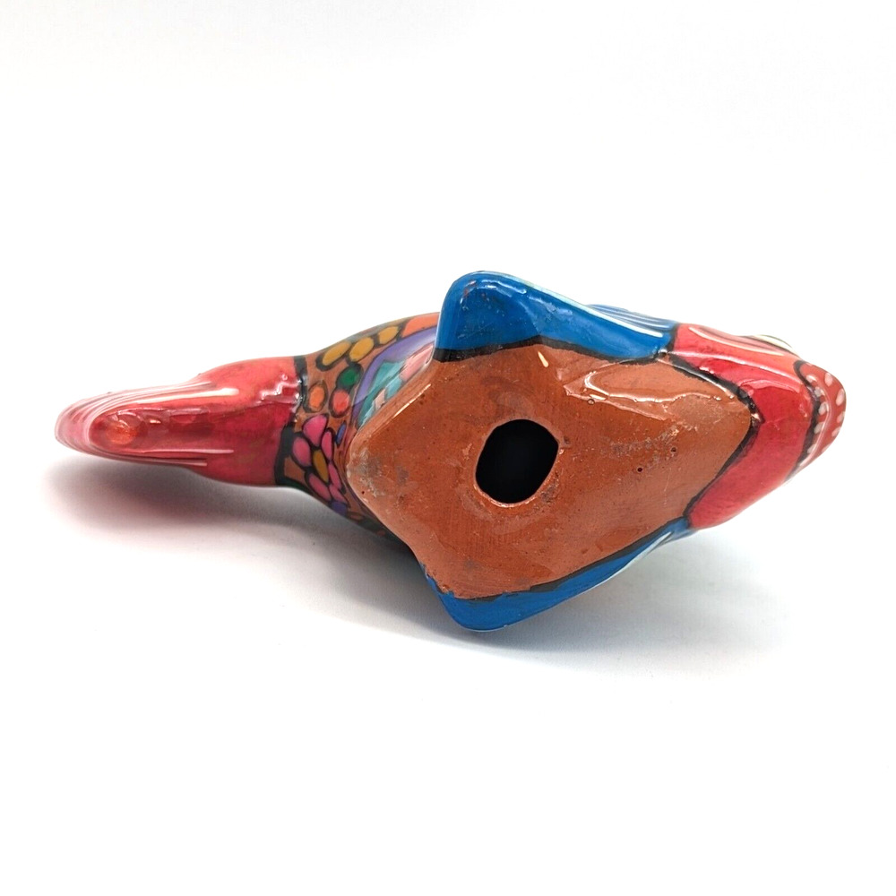 Mexican Isidoro Talavera Fish Folk Art Hand Painted Multicolored Mythology Scene - Picture 8 of 12